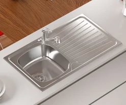 Μεταλλικός Νεροχύτης Κουζίνας CM Mondial 11561 79 x 50 cm, σε απόχρωση Inox.