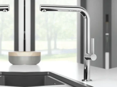Μπαταρία Κουζίνας Teorema Lea 178170 Chrome. Με υψηλό περιστρεφόμενο ρουξούνι,