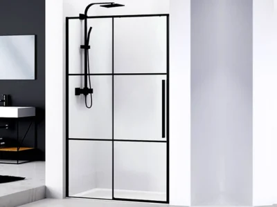 Καμπίνα ντουζιέρας από Τοίχο σε Τοίχο με Συρόμενη Πόρτα Jacore-3 με ρυθμιζόμενη διάσταση 118.50 - 119.50 cm.