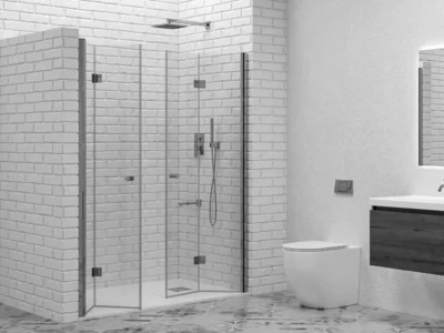 Πτυσσόμενη πόρτα ντουζιέρας με κρύσταλλο ασφαλείας S7 DP CL Chrome 170 x 200 cm.