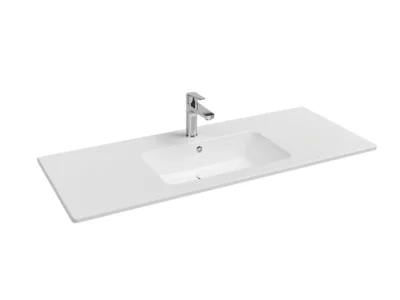 Επιτραπέζιος νιπτήρας μπάνιου από Υαλώδη πορσελάνη Flat 36121-300 121,6 x 46 cm.