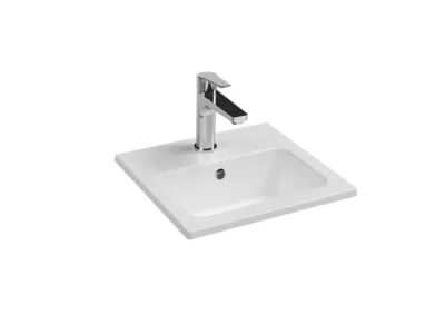 Επικαθήμενος νιπτήρας μπάνιου από Υαλώδη πορσελάνη Flat 37040-300 40 x 36 cm.