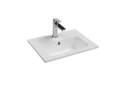 Επικαθήμενος νιπτήρας μπάνιου από Υαλώδη πορσελάνη Flat 37050-300 50 x 36 cm.