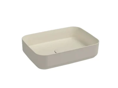 Επιτραπέζιος νιπτήρας μπάνιου, Χωρίς υπερχείλιση από Υαλώδη πορσελάνη Punto Ivory Matt 34050-311 50 x 36 cm.