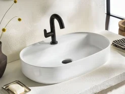 Επιτραπέζιος νιπτήρας μπάνιου από Υαλώδη πορσελάνη Orbit 31060-300 60 x 40 cm.