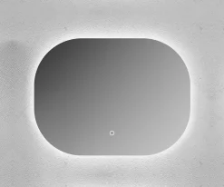Καθρέφτης μπάνιου με φωτισμό LED Klio 80 x 70 cm με περιμετρικό οπίσθιο φωτισμό και διακόπτη αφής.