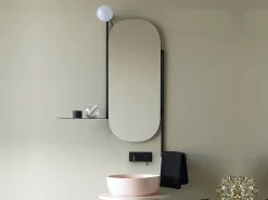 Καθρέφτης μπάνιου με Εταζέρα και Πετσετοθήκη Scarabeo 2704 NROP 45 x 114 cm.