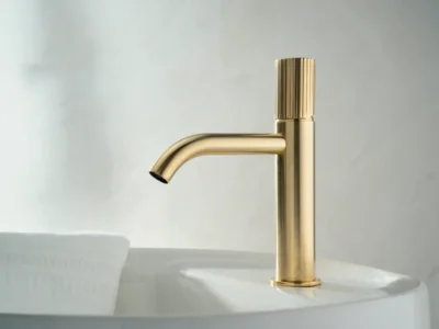 Μπαταρία Νιπτήρα Eurorama Oso Light Gold Brushed 178309-201