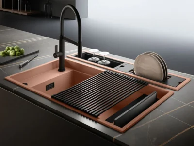 Νεροχύτης Κουζίνας Elleci Dialogo 360 Workstation 86 x 45 cm σε απόχρωση Carven Clay.