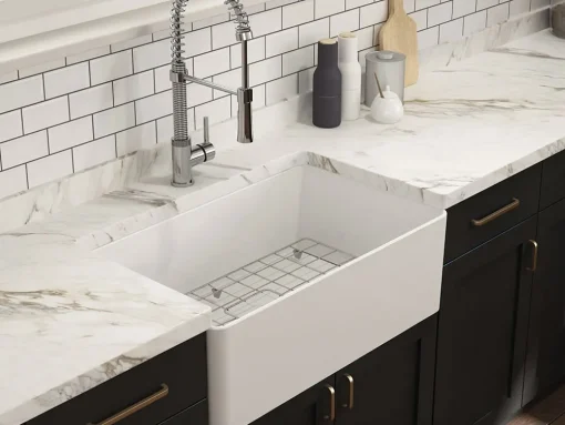 Νεροχύτης κουζίνας Bocchi 1138-300 White Glossy με διάσταση 76 x 46 cm.