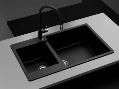 Νεροχύτης Κουζίνας Shock Element 31290-1421 86 x 50 cm σε απόχρωση Asphalt.