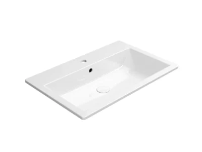 Ένθετος νιπτήρας μπάνιου από Υαλώδη πορσελάνη Kube-X 9437-300 70 x 46 cm.