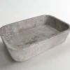 Επιτραπέζιος πέτρινος νιπτήρας μπάνιου Gaia Tundra Grey DS-60-423 60 x 38 cm.