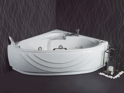 Μπανιέρα τεταρτοκύκλιου σχήματος γωνιακής τοποθέτησης Marina 140 x 140 cm.