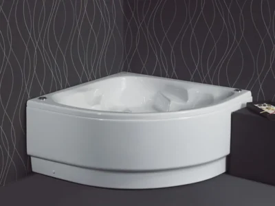 Μπανιέρα τεταρτοκύκλιου σχήματος γωνιακής τοποθέτησης Samantha 105 x 105 cm.