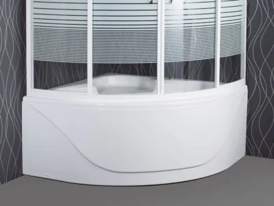 Μπανιέρα τεταρτοκύκλιου σχήματος γωνιακής τοποθέτησης Venus 130 x 130 cm.