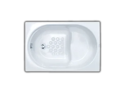 Μπανιέρα ορθογώνιου σχήματος Gloria 105 x 70 cm με Κάθισμα.