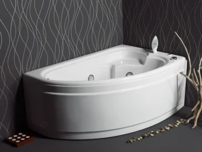 Μπανιέρα Ασύμμετρη γωνιακής τοποθέτησης Claudia 150 x 95 cm για Δεξιά γωνία.