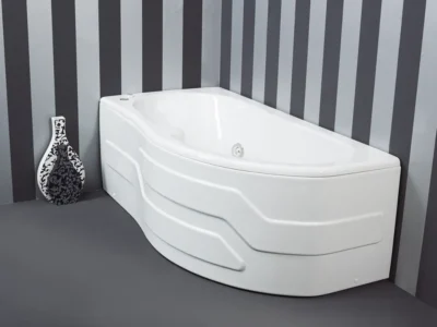 Μπανιέρα Ασύμμετρη γωνιακής τοποθέτησης Monica 170 x 80 cm για Αριστερή γωνία.