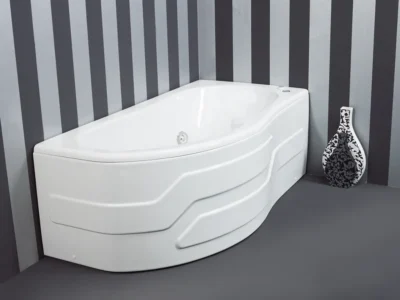 Μπανιέρα Ασύμμετρη γωνιακής τοποθέτησης Monica 170 x 80 cm για Δεξιά γωνία.