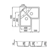 Γωνιακός Νεροχύτης Κουζίνας Elleci Unico Corner 83 x 83 cm σε απόχρωση Aluminium Metal.