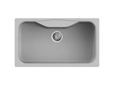 Νεροχύτης Κουζίνας Elleci Fox 360 86 x 50 cm σε απόχρωση Aluminium Metal.