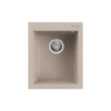 Νεροχύτης Κουζίνας Elleci Quadro 100 41 x 50 cm σε απόχρωση Granitek Avena. Κατασκευή από υλικό Granitek με αντοχή στα χτυπήματα.