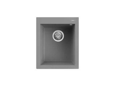 Νεροχύτης Κουζίνας Elleci Quadro 100 41 x 50 cm σε απόχρωση Granitek Titanium Metal.