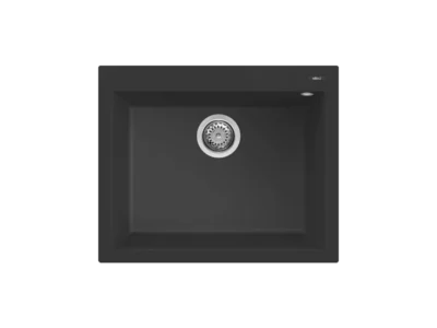 Νεροχύτης Κουζίνας Elleci Quadro 110 61 x 50 cm σε απόχρωση Granitek Black Matt.