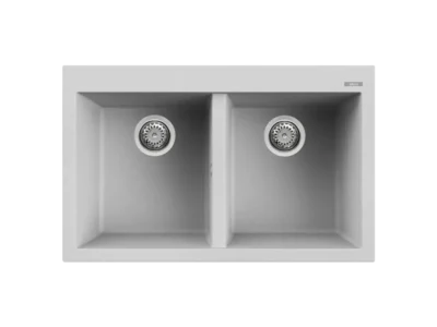 Νεροχύτης Κουζίνας Elleci Quadro 350 79 x 50 cm σε απόχρωση Granitek Aluminium Metal.