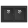 Νεροχύτης Κουζίνας Elleci Quadro 350 79 x 50 cm σε απόχρωση Granitek Black.