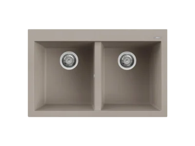 Νεροχύτης Κουζίνας Elleci Quadro 350 79 x 50 cm σε απόχρωση Granitek Tortora.