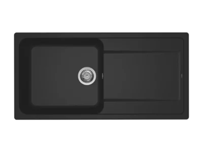 Νεροχύτης Κουζίνας Elleci Life 480 100 x 50 cm σε απόχρωση Black. Κατασκευή από υλικό Granitek με αντοχή στα χτυπήματα.