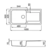 Νεροχύτης Κουζίνας Elleci Life 480 100 x 50 cm σε απόχρωση Black. Κατασκευή από υλικό Granitek με αντοχή στα χτυπήματα.