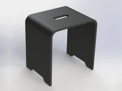 Κάθισμα - Σκαμπό μπάνιου Sirene Design 3831-401 Black Matt 38 x 31 cm.