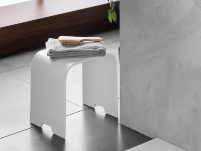 Κάθισμα - Σκαμπό μπάνιου Sirene Design 3831-301 White Matt 38 x 31 cm.