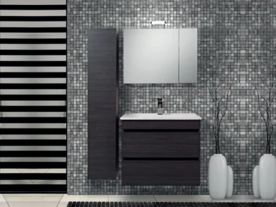 Έπιπλο μπάνιου Katarina Slim 70 cm με επικαθήμενο νιπτήρα Πορσελάνης 70 x 46 cm.