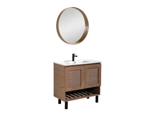 Έπιπλο μπάνιου Lydia 100 cm με νιπτήρα Πορσελάνης Slim 100 x 45 cm.