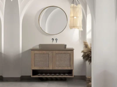 Έπιπλο μπάνιου Lydia 100 cm με επιτραπέζιο νιπτήρα Πορσελάνης 60 x 40 cm.