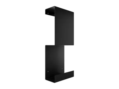 Ράφι κλειστό διπλό επιτοίχιας τοποθέτησης Strantza 723-07-05 σε απόχρωση Black Matt.