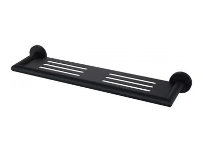 Μεταλλική Εταζέρα μπάνιου Gilda-13 Black Matt με διάσταση 43 x 12 cm.