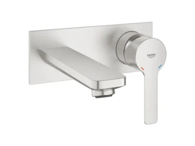Μπαταρία Νιπτήρα επιτοίχια 2 οπών Grohe Lineare 23444DC1 Supersteel.