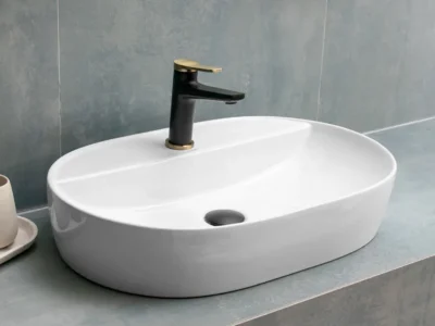 Επιτραπέζιος νιπτήρας μπάνιου LT-2203 61 x 40 cm White χωρίς υπερχείλιση.