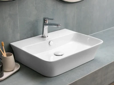 Επιτραπέζιος νιπτήρας μπάνιου LT-2259 56 x 41.50 cm White με υπερχείλιση.