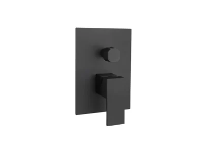 Μίκτης εντοιχισμένου συστήματος ντουζιέρας 2 Εξόδων Delos E02FCQ382-1BL Black Matt.