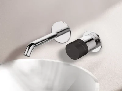 Μπαταρία Νιπτήρα επίτοιχη εντοιχισμένη Joan Marmo 24686-425A-MN Chrome/Black.