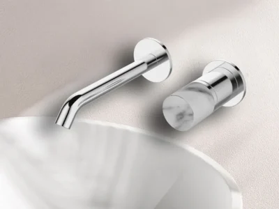 Μπαταρία Νιπτήρα επίτοιχη εντοιχισμένη Joan Marmo 24686-425A-MB Chrome/White.