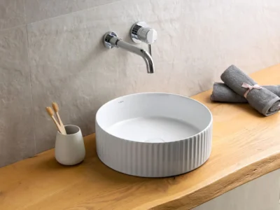 Επιτραπέζιος νιπτήρας μπάνιου LT-3283-S 36 x 36 cm White χωρις υπερχείλιση.