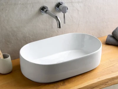 Επιτραπέζιος νιπτήρας μπάνιου LY-3282 53 x 31 cm White χωρις υπερχείλιση.