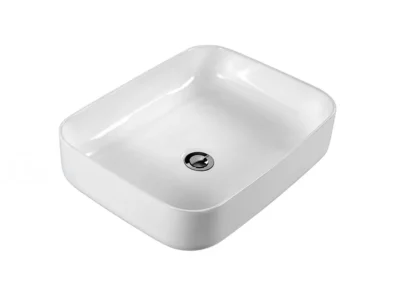 Επιτραπέζιος νιπτήρας μπάνιου Aqua Lux AL-5515 50 x 39 cm White χωρίς υπερχείλιση.